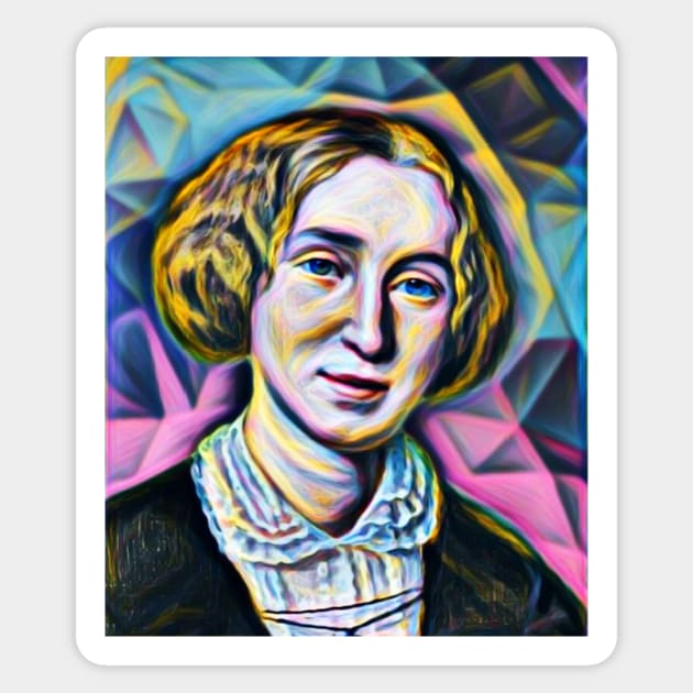 George Eliot Portrait | George Eliot Artwork 4 Sticker by JustLit